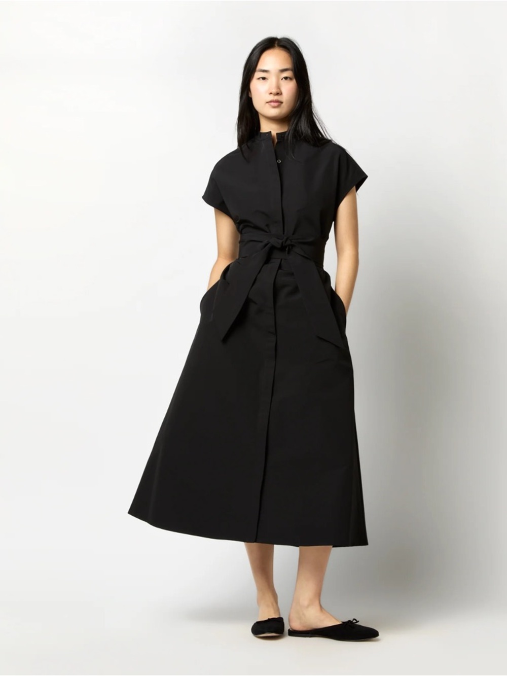 ANN MASHBURN Gianna Silk Shirtdress Dress - Picture 2 of 15